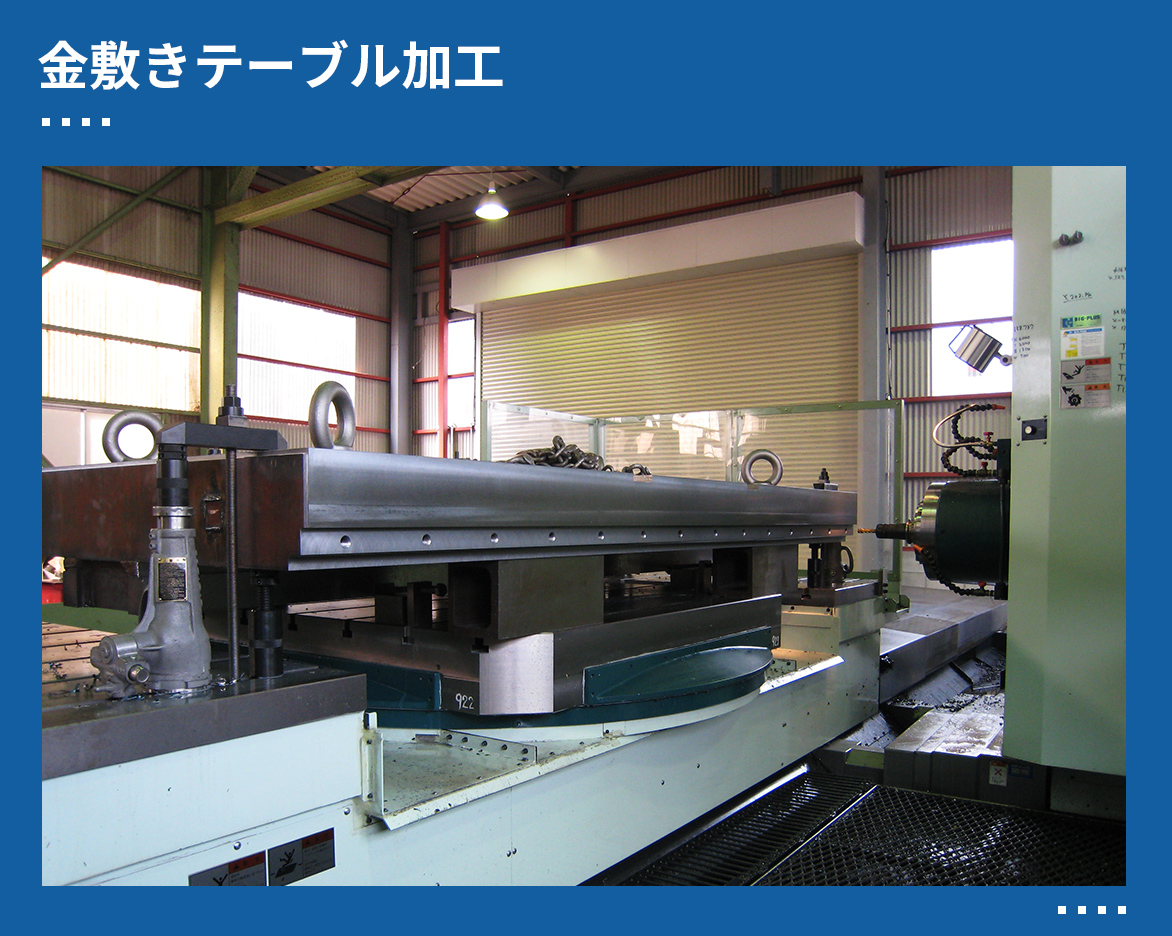 金敷きテーブル加工